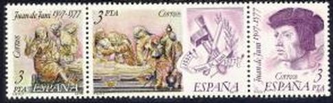 ESPAÑA 1978 2460/2 Sellos Nuevos Centenarios Juan de Juni y Santo Entierro Valladolid c/s charnela