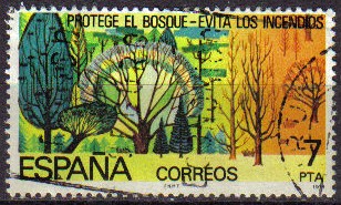 ESPAÑA 1978 2471 Sello Protección de la Naturaleza. Proteccion de los Bosques Usado