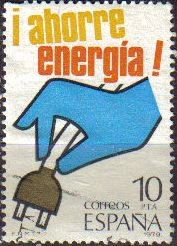 ESPAÑA 1979 2510 Sello Ahorro de Energía. Electricidad Usado