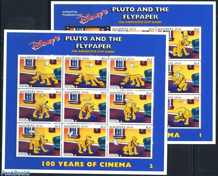 Centenario del cine Pluto 2 hojitas