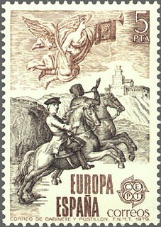 ESPAÑA 1979 2520 Sello Nuevo Serie Europa CEPT Correo de Gabinete y Postillon