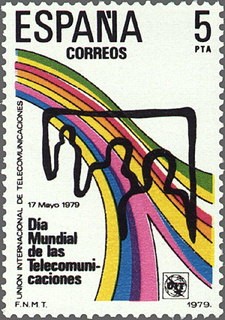 ESPAÑA 1979 2522 Sello Nuevo Dia Mundial de la Telecomunicaciones Telecomunicacion Universal