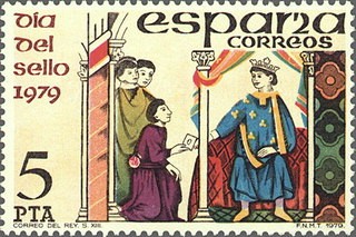 ESPAÑA 1979 2526 Sello Nuevo Dia del Sello Correo del Rey Siglo XIII