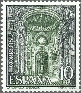 ESPAÑA 1979 2529 Sello Nuevo Serie Paisajes y Monumentos Cartuja de Granada