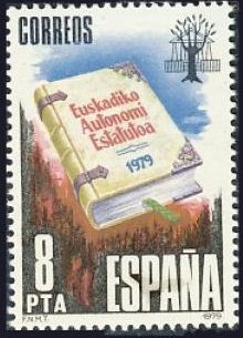 ESPAÑA 1979 2547 Sello Nuevo Proclamación del Estatuto de Autonomia del Pais Vasco. Estatuto de Guer