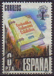 ESPAÑA 1979 2547 Sello Proclamación del Estatuto de Autonomia del Pais Vasco. Estatuto de Guernica U