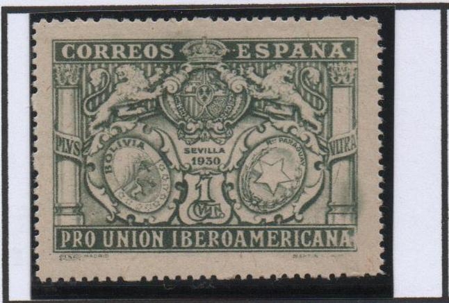 Pro Unión Iberoamericana: Escudos d' España, Bolivia y Paraguay