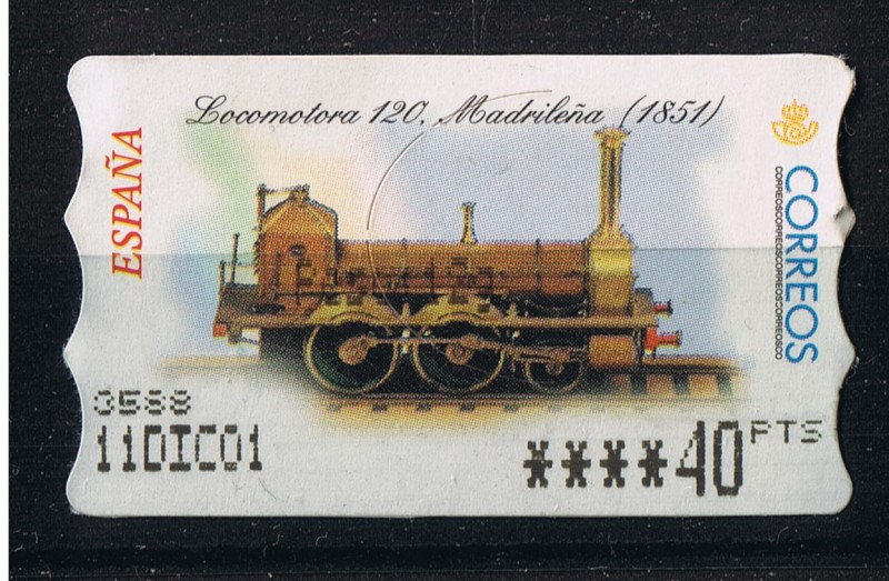 Locomotora  120  Madrileña  año  1851