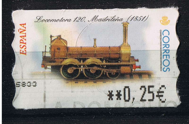 Locomotora  120  Madrileña  año  1851