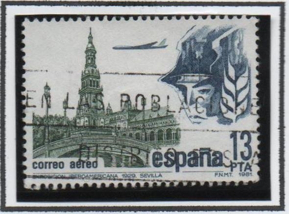 Correo aéreo: Plaza d' España (Sevilla)