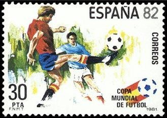 ESPAÑA 1981 2614 Sello Nuevo Copa Mundial de Futbol ESPAÑA'82 Jugadas Yvert2242 Scott2235