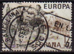 ESPAÑA 1981 2615 Sello Europa-CEPT. Jota Aragonesa Usado Yvert2243 Scott2236