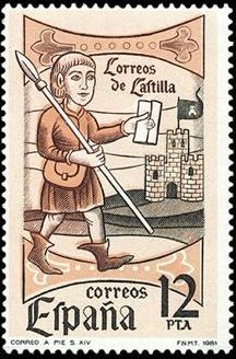 ESPAÑA 1981 2621 Sello Nuevo Dia del Sello Correos de Castilla Yvert2246 Scott2242