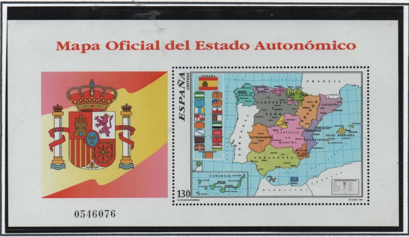 Mapa Oficial d' estado d' l' Autonomias