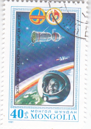 Cápsula espacial y J. Gagarin