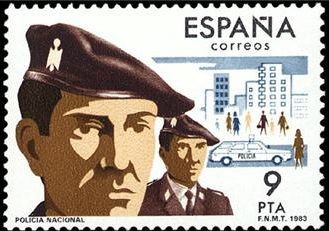 ESPAÑA 1983 2692 Sellos Nuevos Cuerpos de Seguridad del Estado. Policia Yvert2310 Scott2316