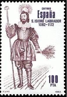 España 1983 2708 Sello ** Centenarios San Isidro Labrador Yvert2325 Scott2330 Timbre Espagne Spain S