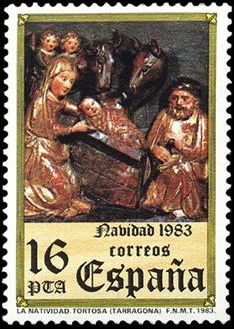 ESPAÑA 1983 2729 Sello Nuevo Navidad La Natividad Tortosa (Tarragona) Yvert2349 Scott2355