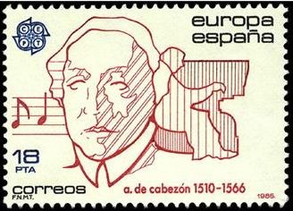 ESPAÑA 1985 2788 Sello ** Europa CEPT Musico Antonio de Cabezon Yvert2671 Scott2406