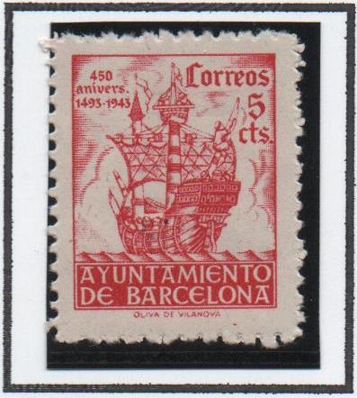 Aniversario d' l' llegada d' Colon a Barcelona