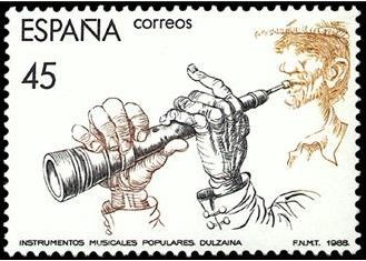 ESPAÑA 1988 2938 Sello Nuevo Turismo Instrumentos de musica popular Dulzaina sin llaves Michel2837 S