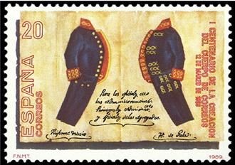 ESPAÑA 1989 2998 Sello I Centenario de la Creación del Cuerpo de Correos Uniformes Michel2879 Scott2