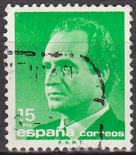 ESPAÑA 1989 3004 Sello Serie Basica Rey D. Juan Carlos I usado Michel 2891 15p