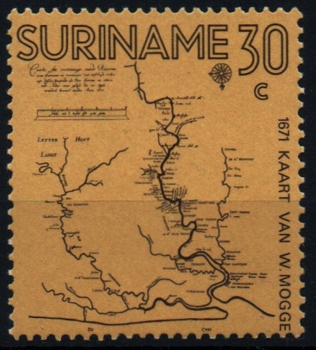 Tricentenario 1º mapa de Surinam