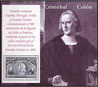 ESPAÑA 1992 3204 HB Sellos Nuevos Colón y el Descubrimiento Busto de Colon MichelB45