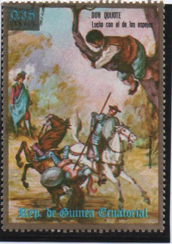 Don Quijote, Lucha con el caballero d' l' espejos