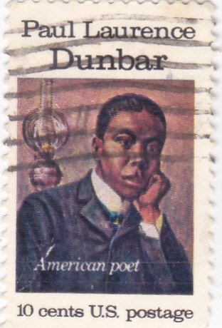 Stamp Paul Laurence Dunbar poeta 10 cent of United States America