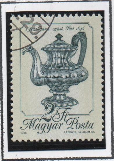 Plata y hierro fundido: Tetera, pest 1846