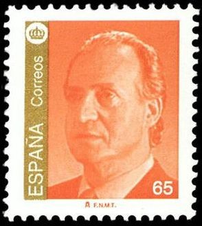 ESPAÑA 1993 3262 Sello Nuevo Serie Basica Rey S.M. D. Juan Carlos I 65p Michel3120 Scott2732