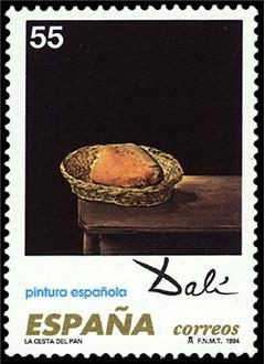 ESPAÑA 1994 3293 Sello Nuevo Pintura Española Obras de Salvador Dalí La Cesta de Pan Michel3154