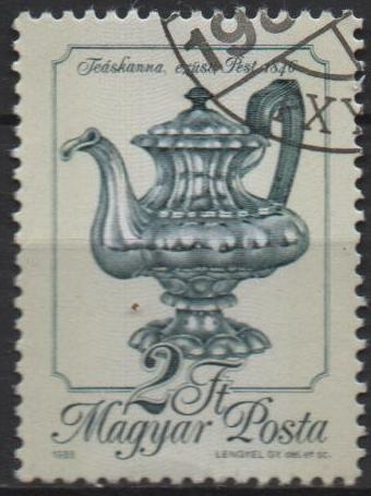 Plata y hierro fundido: Tetera, pest 1846