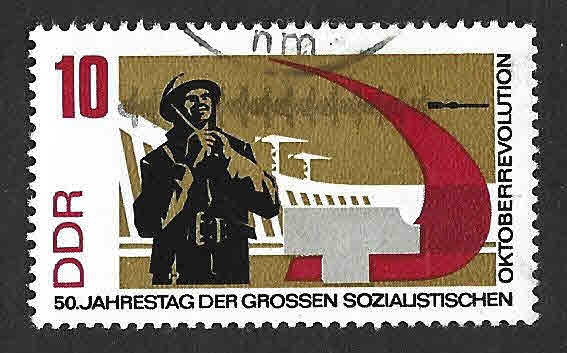 956 - L Aniversario de la Revolución Rusa de Octubre (DDR)