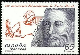 ESPAÑA 1997 3507 Sello Nuevo Efemerides Aniv. Nacimiento Ausias March Retrato Michel3342