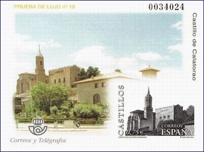 ESPAÑA 2002 ED-77 Sello Nuevo Prueba de Lujo Castillo Calatorao