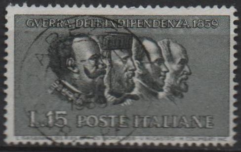 Victor Manuel II, Garibaldi, Cavour y Mazzini