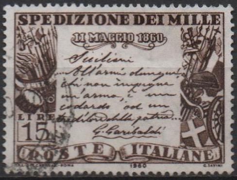 Centenario d' l' Expedicion d' l' Mil,Proclamacion d' Garibaldi en Sicilia