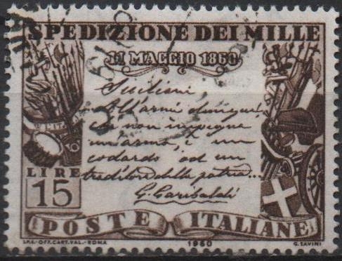 Centenario d' l' Expedicion d' l' Mil,Proclamacion d' Garibaldi en Sicilia