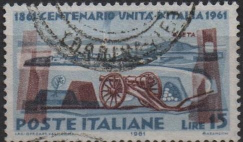 Centenario d' l' Unificacion d' Italia, Cañón y Fortaleza d' Gaeta