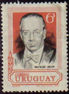 URUGUAY 1969 1141 Sello Personajes Baltasar Brum usado