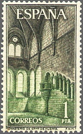 ESPAÑA 1964 1563 Sello Nuevo Monasterio Sra. Mª de Huerta Cenobio