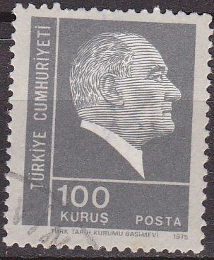 TURQUIA Turkia 1973 Scott 1924 Sello Fundador y 1º Presidente Mustafa Kernal Ataturk usado