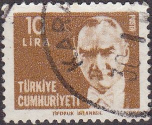 TURQUIA Turkia 1979 Scott 2137A Sello Fundador y 1º Presidente Mustafa Kernal Ataturk Usado