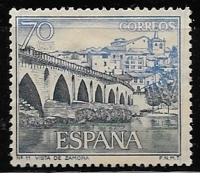 Turismo 1965 - Vista de Zamora. Puente sobre el Rio Duero