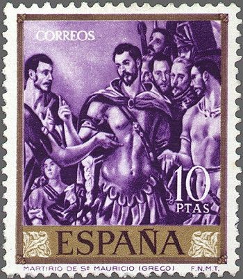 ESPAÑA 1961 1339 Sello Nuevo Domenico Theotocopoulos El Greco Martirio de San Mauricio