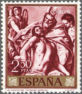 ESPAÑA 1961 1336 Sello Nuevo Domenico Theotocopoulos El Greco La Santísima Trinidad