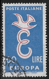  Europa (C.E.P.T.) 1958 - Letter 'E'